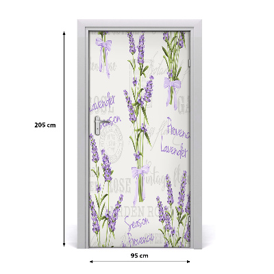Self-adhesive door wallpaper Lavender