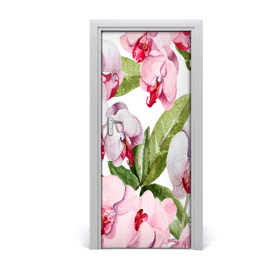 Self-adhesive door wallpaper Orchid