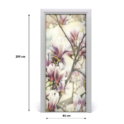 Self-adhesive door sticker On magnolia's door