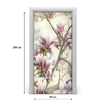 Self-adhesive door sticker On magnolia's door