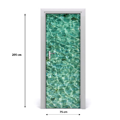 Door wallpaper Transparent water