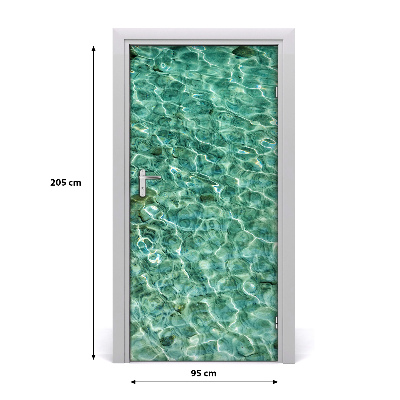 Door wallpaper Transparent water