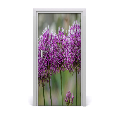 Self-adhesive door sticker Garlic flowers