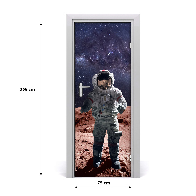 Self-adhesive door wallpaper Astronaut