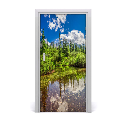 Door wallpaper Lake in the mountains