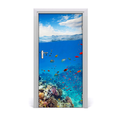 Door wallpaper Coral reef