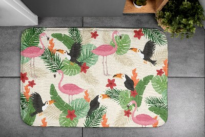 Bath mat Flamingo birds