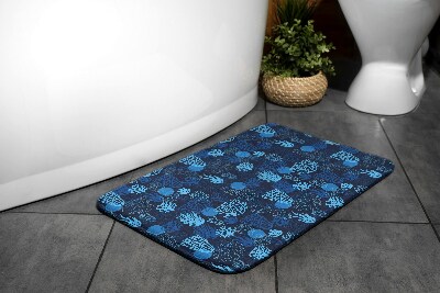 Bathroom rug Blue coral reef