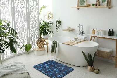 Bathroom rug Blue coral reef