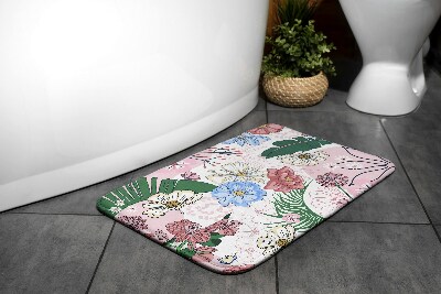 Bathroom mat Colorful flowers