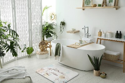 Bathmat Line art flory