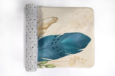 Bathmat Feather and flowers