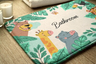 Bathroom rug Safari animals