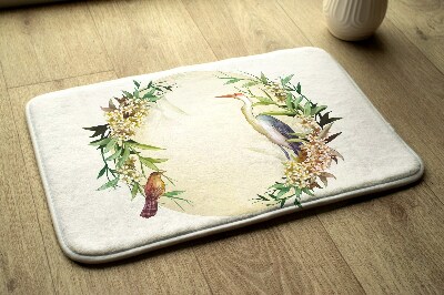 Bathmat Composition flowers birds