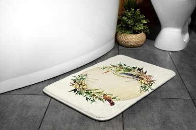 Bathmat Composition flowers birds