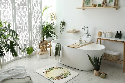 Bathmat Composition flowers birds