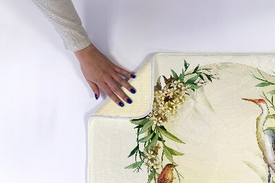 Bathmat Composition flowers birds