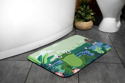 Bathroom rug Frog
