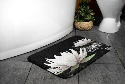 Bathroom carpet Water lilies flowers