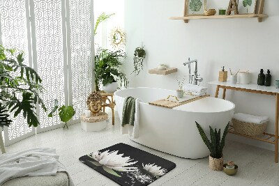 Bathroom carpet Water lilies flowers