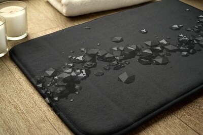 Bathroom mat Black geometric abstraction