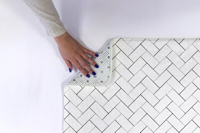 Bathroom carpet Pattern rectangles