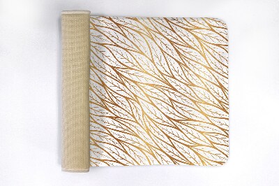 Bathmat Golden leaves pattern