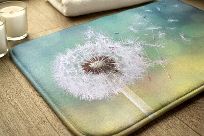 Non slip shower mat Dandelion plant