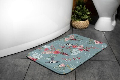 Bath rug Flowers birds