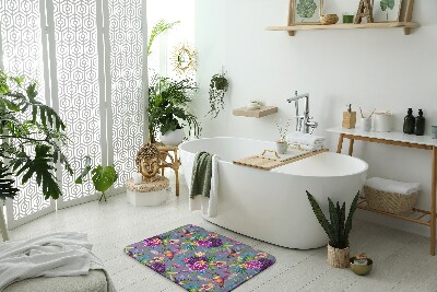Bath rug Flowers birds