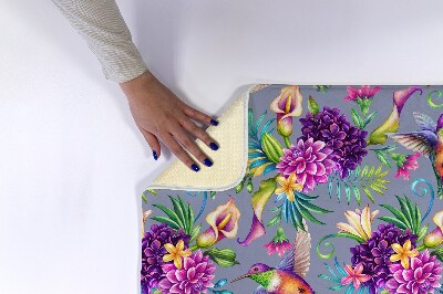 Bath rug Flowers birds