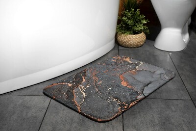 Bath rug Gray marble