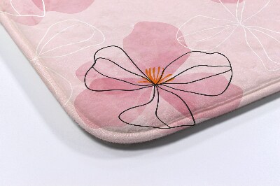 Bathmat Pink flowers