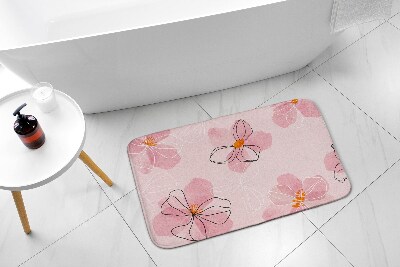 Bathmat Pink flowers