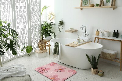 Bathmat Pink flowers