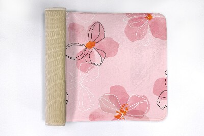 Bathmat Pink flowers