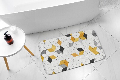 Bathroom carpet Geometric cubes