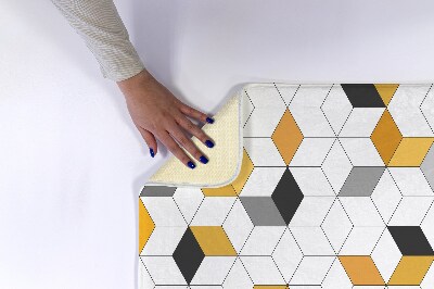 Bathroom carpet Geometric cubes