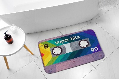 Bathmat Retro cassette rainbow