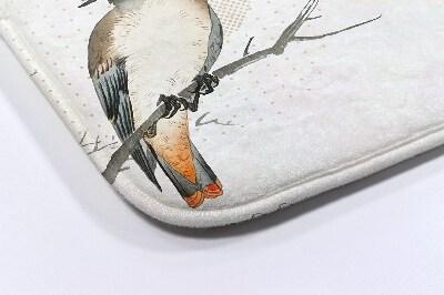 Bath mat Bird on a branch
