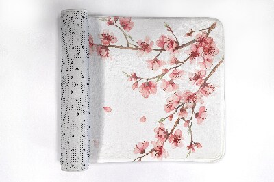 Bathmat Japanese flowers