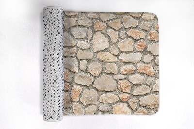 Bathroom carpet Stones wall