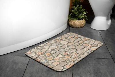 Bathroom carpet Stones wall