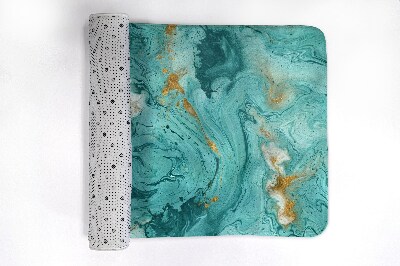 Bathroom carpet Turquoise marble