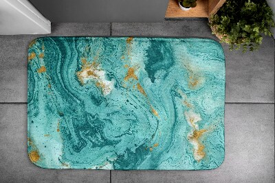 Bathroom carpet Turquoise marble