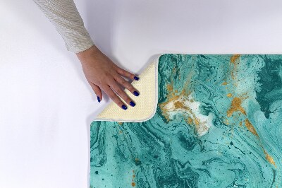 Bathroom carpet Turquoise marble