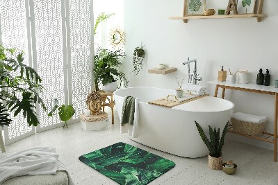 Non slip shower mat Plants leaves