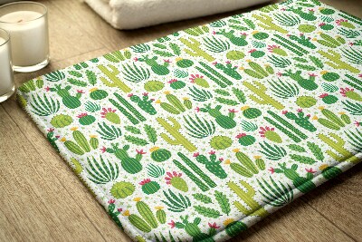 Bath rug Pattern cacti