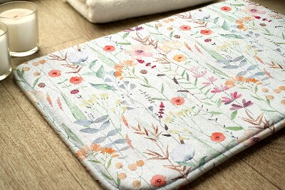 Bathmat Plants flowers pattern