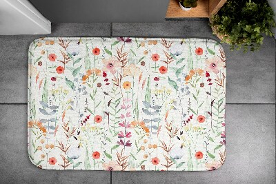 Bathmat Plants flowers pattern